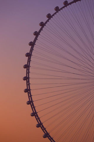 Ferris wheel Black Ornate Wood Framed Art Print with Double Matting by Cederberg, Marcus