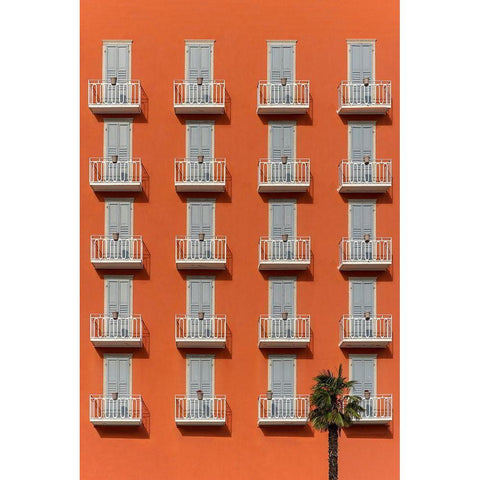 The hotel White Modern Wood Framed Art Print by Cederberg, Marcus