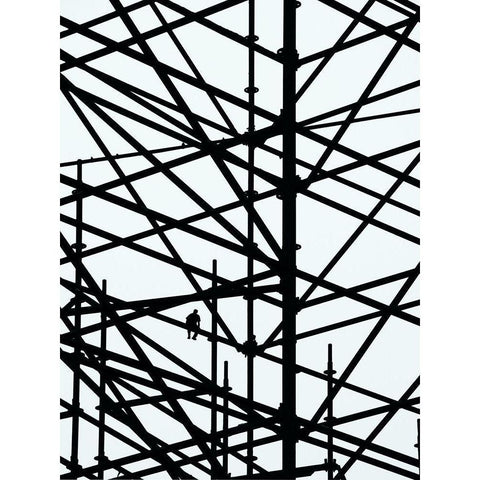 Coffee Break White Modern Wood Framed Art Print by Cederberg, Marcus