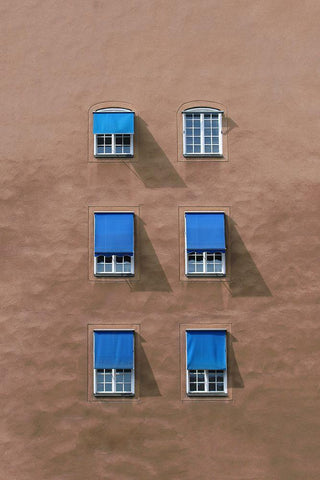 Blinds White Modern Wood Framed Art Print with Double Matting by Cederberg, Marcus