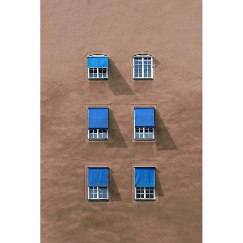 Blinds Black Modern Wood Framed Art Print by Cederberg, Marcus