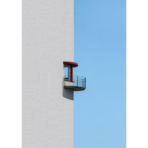 Half in half White Modern Wood Framed Art Print by Cederberg, Marcus