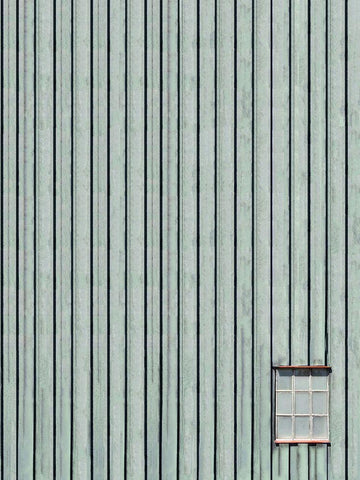 Green window White Modern Wood Framed Art Print with Double Matting by Cederberg, Marcus