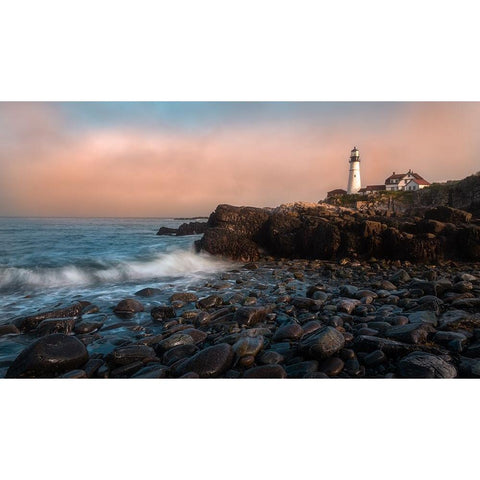 A Moody Day Black Modern Wood Framed Art Print with Double Matting by Wei, Rong