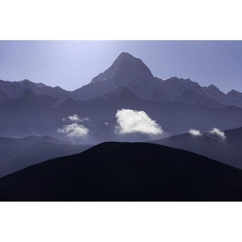 eao Black Modern Wood Framed Art Print with Double Matting by Guan, Xiaopeng