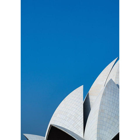 Lotus temple the balance White Modern Wood Framed Art Print by Chawla, Shobhit