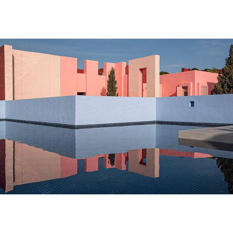 Muralla Roja #26 Black Modern Wood Framed Art Print with Double Matting by Wride, Linda