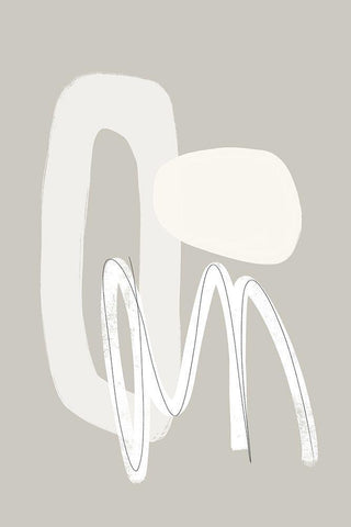 Now or Never White Modern Wood Framed Art Print with Double Matting by Sawall, Anastasia