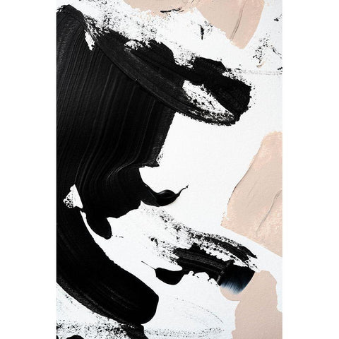 Black and Nude No 3 White Modern Wood Framed Art Print by Sawall, Anastasia