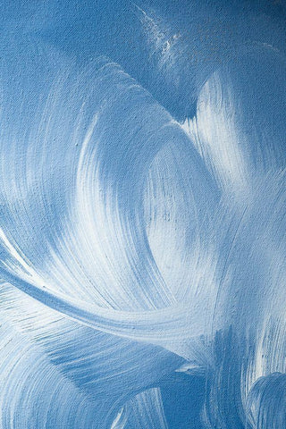 Acrylic Waves No 2 White Modern Wood Framed Art Print with Double Matting by Sawall, Anastasia