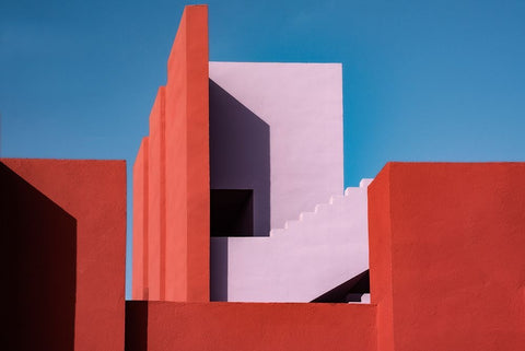 Muralla Roja #47 Black Ornate Wood Framed Art Print with Double Matting by Wride, Linda