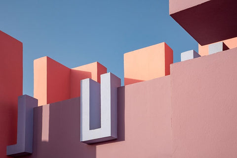 Muralla Roja #50 Black Ornate Wood Framed Art Print with Double Matting by Wride, Linda