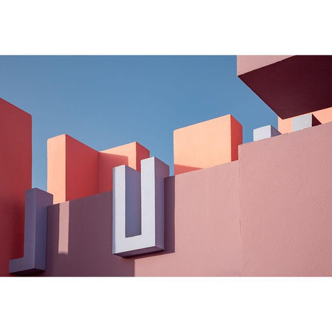 Muralla Roja #50 White Modern Wood Framed Art Print by Wride, Linda