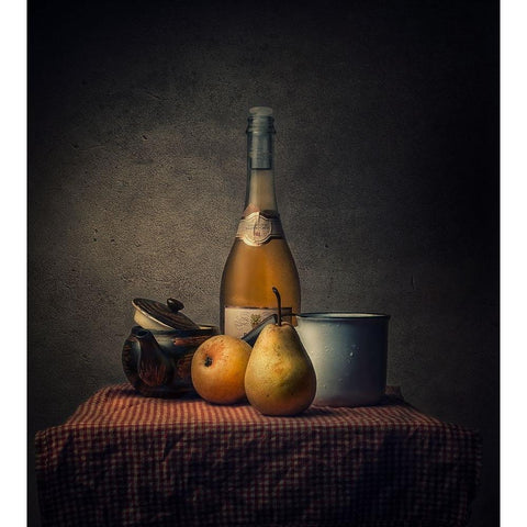 Still Life Black Modern Wood Framed Art Print with Double Matting by Adrian Chis, Paul