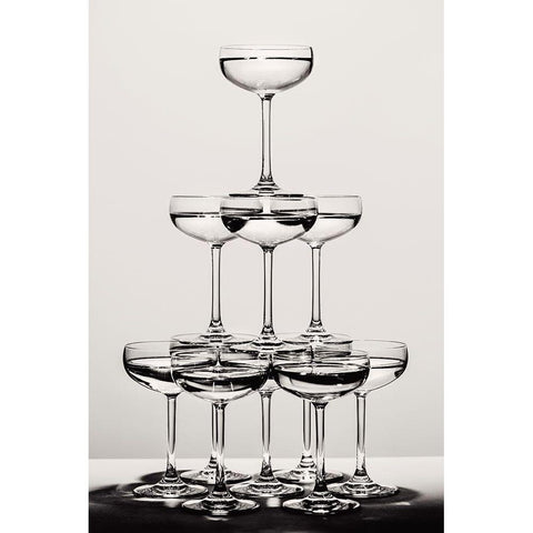 Champagne tower_6 White Modern Wood Framed Art Print by 1x Studio III