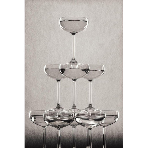 Champagne tower_9 Black Modern Wood Framed Art Print with Double Matting by 1x Studio III