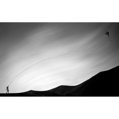 Flying enthusiasm Black Modern Wood Framed Art Print with Double Matting by Qadermazi, Arastoo