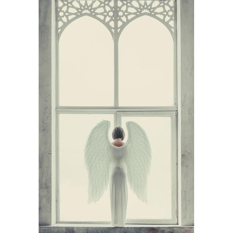 Windows of Angel White Modern Wood Framed Art Print by InTheMoment