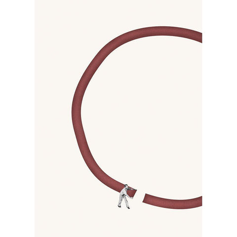 Lets reconnect White Modern Wood Framed Art Print by Leon, Maarten