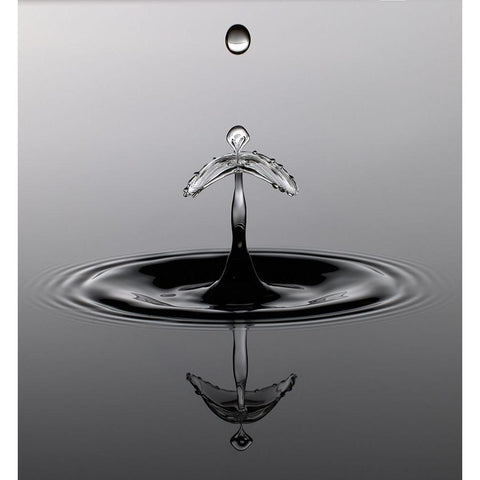 Water Art II Black Modern Wood Framed Art Print with Double Matting by Schade, Peter