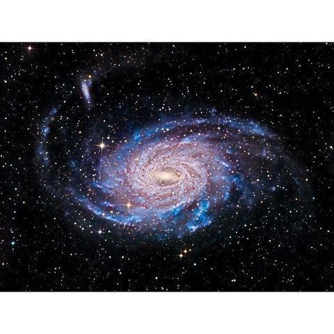 NGC 6744 Galaxy Black Modern Wood Framed Art Print with Double Matting by Chander, Vikas