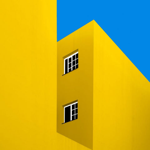 Urban Abstract Black Ornate Wood Framed Art Print with Double Matting by Schuster, Inge