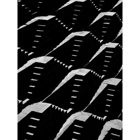 Up And Down Black Modern Wood Framed Art Print by Schull, Harald