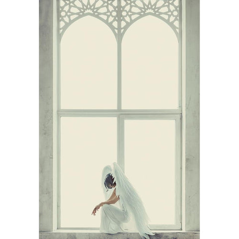 Windows of Angel II White Modern Wood Framed Art Print by InTheMoment