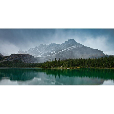 Lake O Hara Gold Ornate Wood Framed Art Print with Double Matting by Lin, Ning