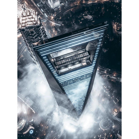 The Triangle Black Modern Wood Framed Art Print by Tien, Aron