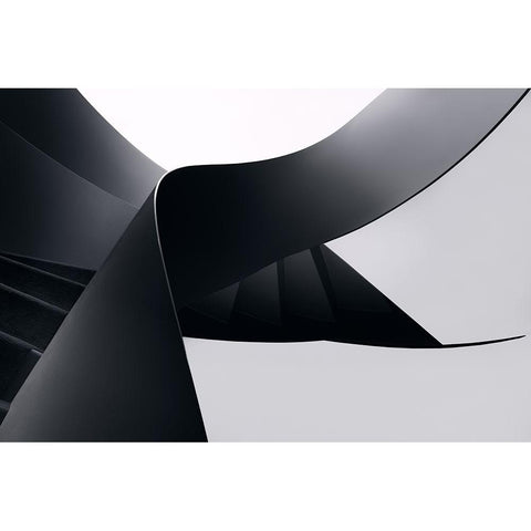 Diverging lines White Modern Wood Framed Art Print by Azevedo, Olavo