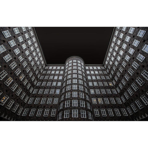 Urban Architecture Black Modern Wood Framed Art Print by Schuster, Inge
