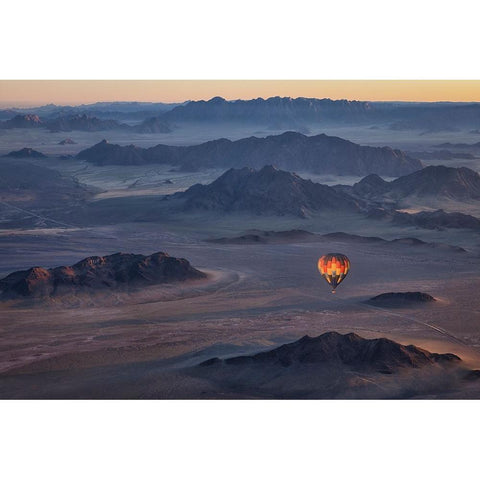 Namib-Naukluft National Park Black Modern Wood Framed Art Print with Double Matting by Zheng, Michael