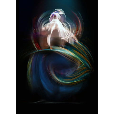 Deep Breath Black Modern Wood Framed Art Print with Double Matting by Shawki, Mohamed