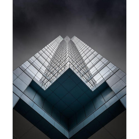 Alien Giant Black Modern Wood Framed Art Print by Chiodo, David