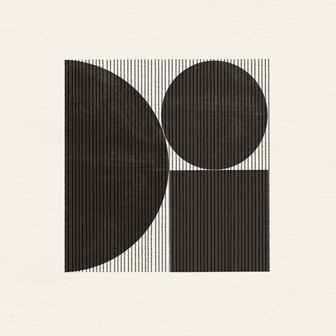Paper Object No7 Black Modern Wood Framed Art Print with Double Matting by The Miuus Studio