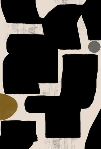 Abstract Art No1. White Modern Wood Framed Art Print with Double Matting by The Miuus Studio