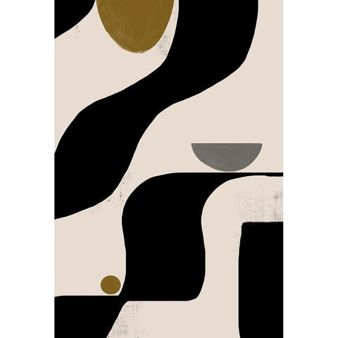 Abstract Art No2. White Modern Wood Framed Art Print by The Miuus Studio