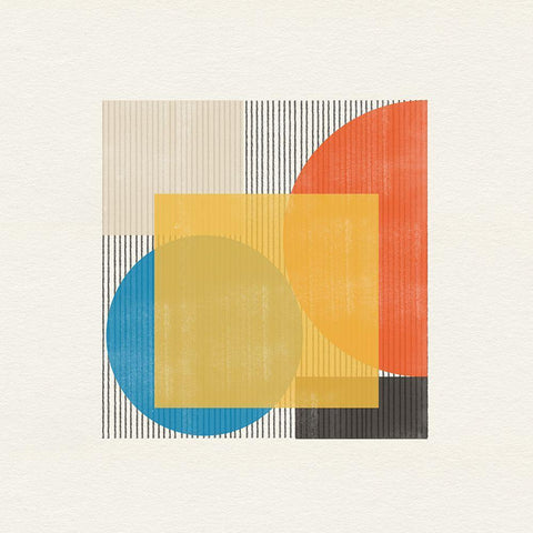 Midcentury Modern Object No2 Black Modern Wood Framed Art Print with Double Matting by The Miuus Studio