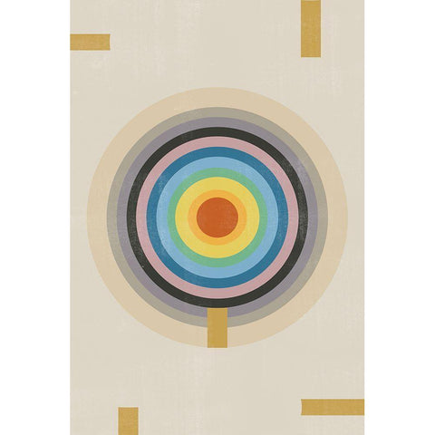 Point of Balance Black Modern Wood Framed Art Print with Double Matting by The Miuus Studio