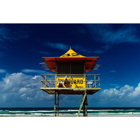 Station 32 White Modern Wood Framed Art Print by Davidson, Peter