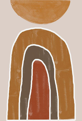 Abstract Rainbow Black Ornate Wood Framed Art Print with Double Matting by The Miuus Studio