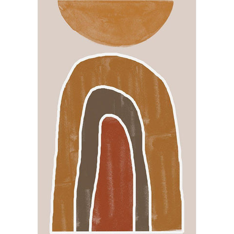 Abstract Rainbow Black Modern Wood Framed Art Print by The Miuus Studio