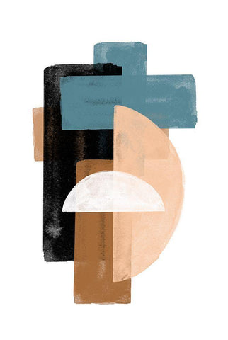 Study Composition No1. Black Ornate Wood Framed Art Print with Double Matting by The Miuus Studio