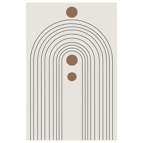 Arch No1. Black Modern Wood Framed Art Print with Double Matting by The Miuus Studio