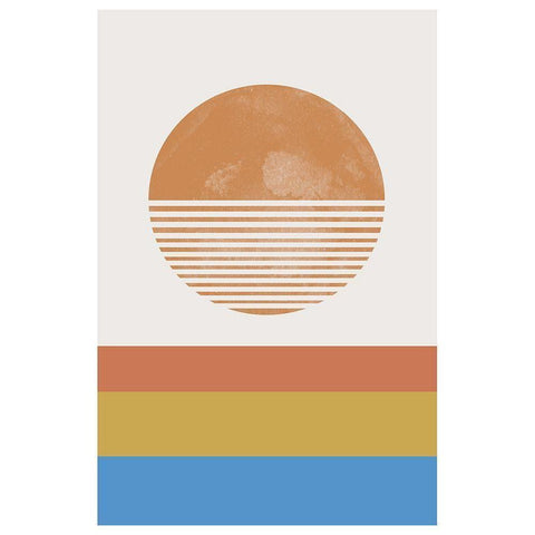 Retro Landscape Black Modern Wood Framed Art Print with Double Matting by The Miuus Studio