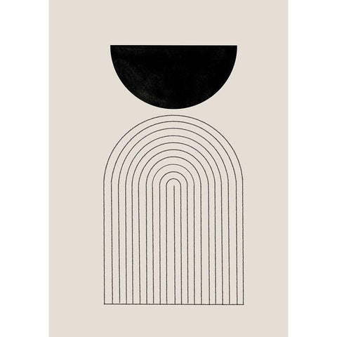 BaB No1. Black Modern Wood Framed Art Print with Double Matting by The Miuus Studio