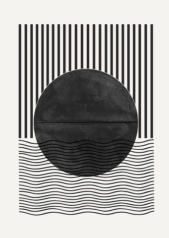BaB No2. White Modern Wood Framed Art Print with Double Matting by The Miuus Studio