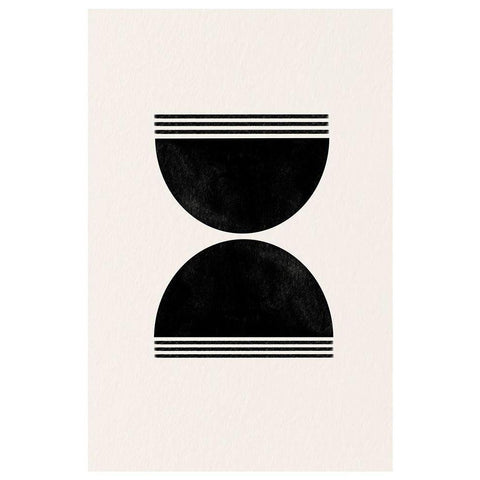 BaB No12. Black Modern Wood Framed Art Print by The Miuus Studio