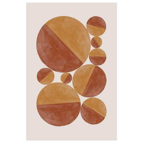 Burnt Orange Bols White Modern Wood Framed Art Print by The Miuus Studio